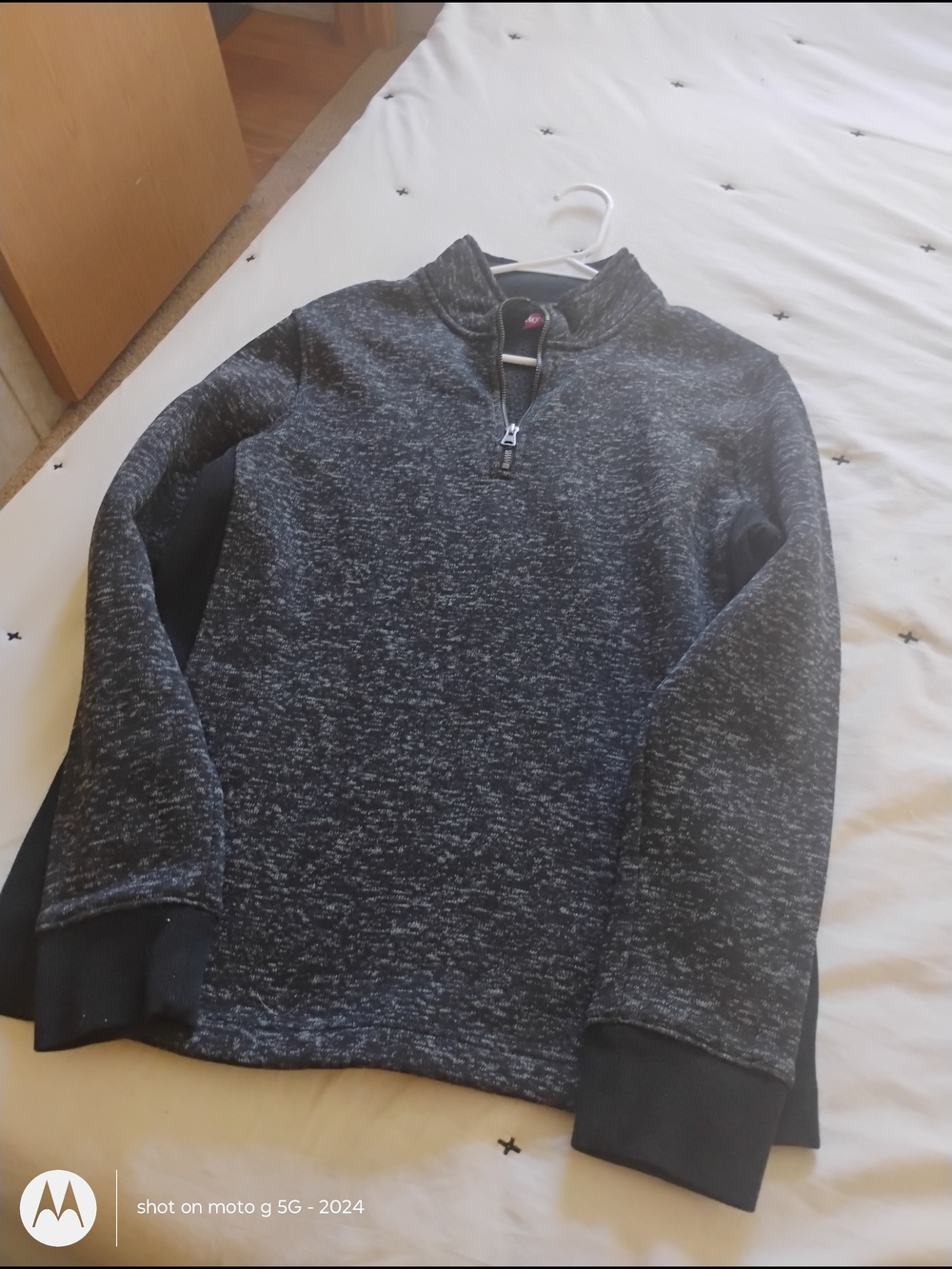 Woman's Charcoal Heather Quarter-Zip Sweater